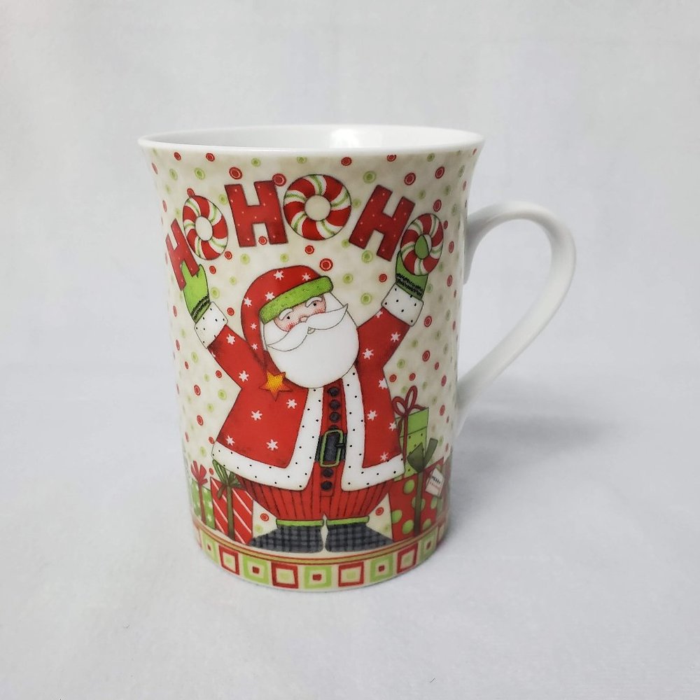 Debbie Mumm HoHoHo Santa Mug Cup 10 ounces